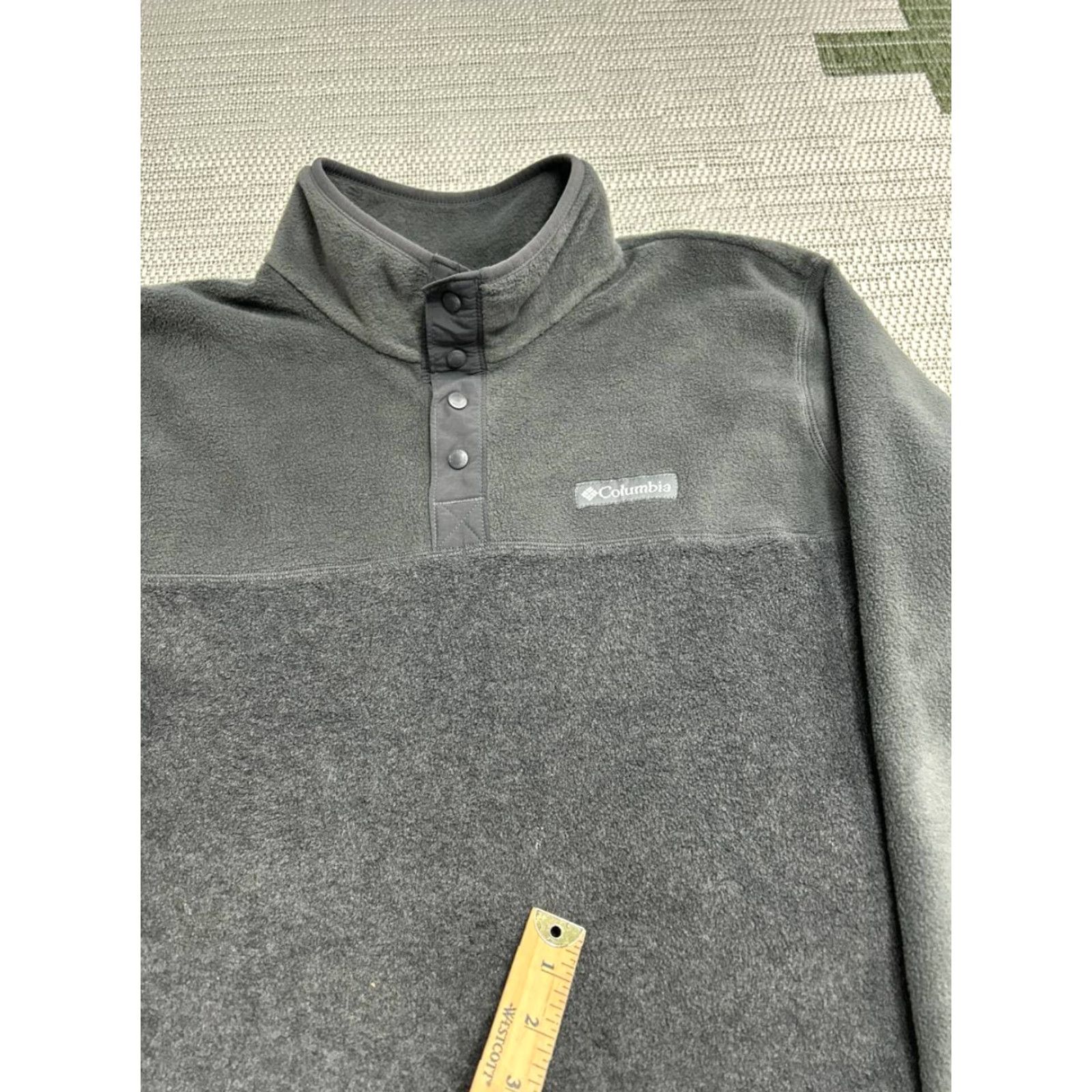 Vintage Columbia Steens Mountain Jacket Mens Large Gray Fleece Warm Winter Half Snap II Size US L / EU 52-54 / 3 - 7 Thumbnail