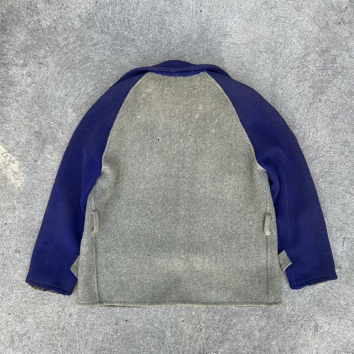 Vintage Vintage Purple Letterman's Jacket 1940s Size L Grey Blue Size US L / EU 52-54 / 3 - 2 Thumbnail