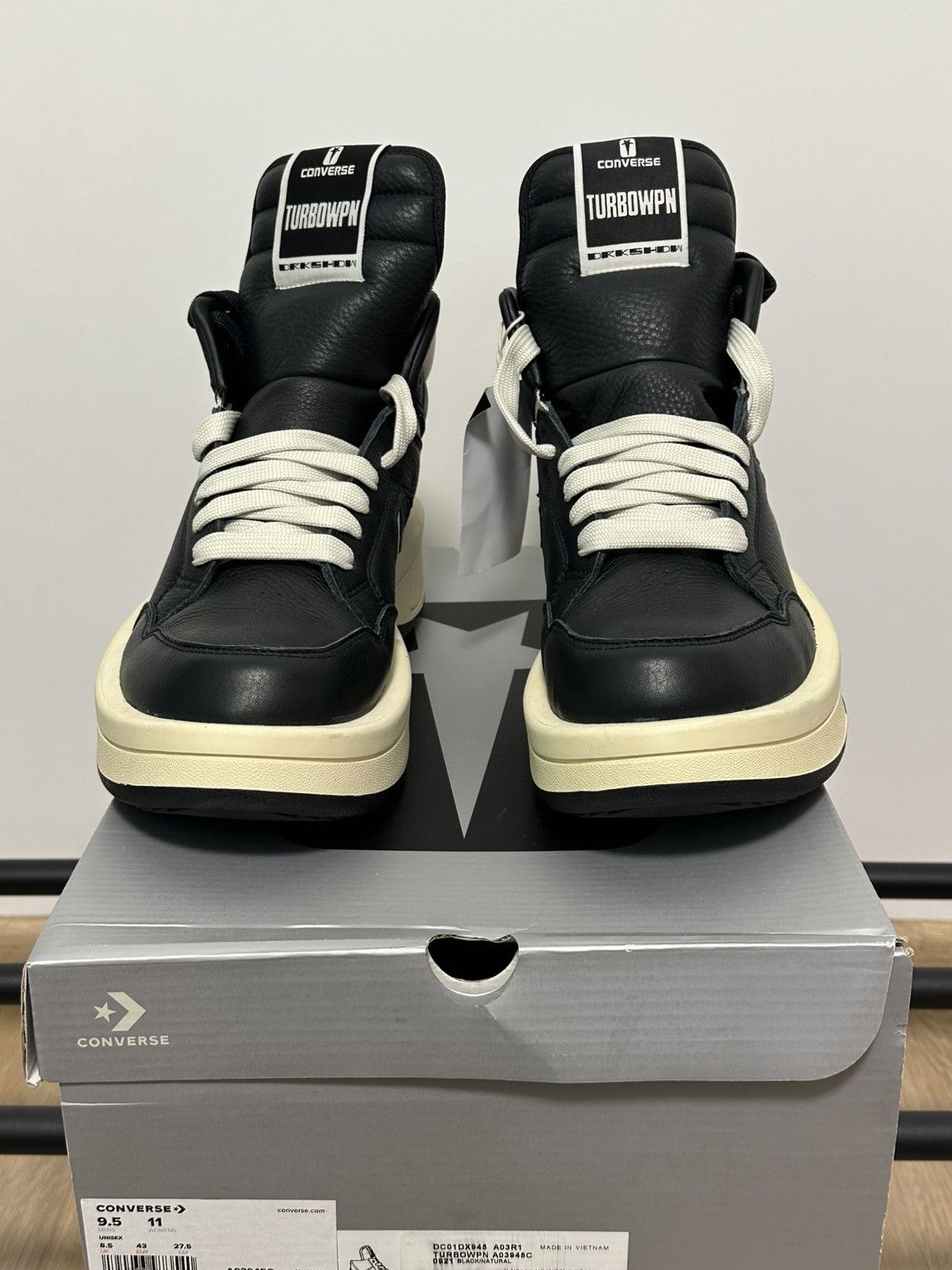 Converse × Rick Owens Drkshdw Rick Owens DRKSHDW x Converse TURBOWPN, Size 43 EU Size US 10 / EU 43 - 4 Thumbnail