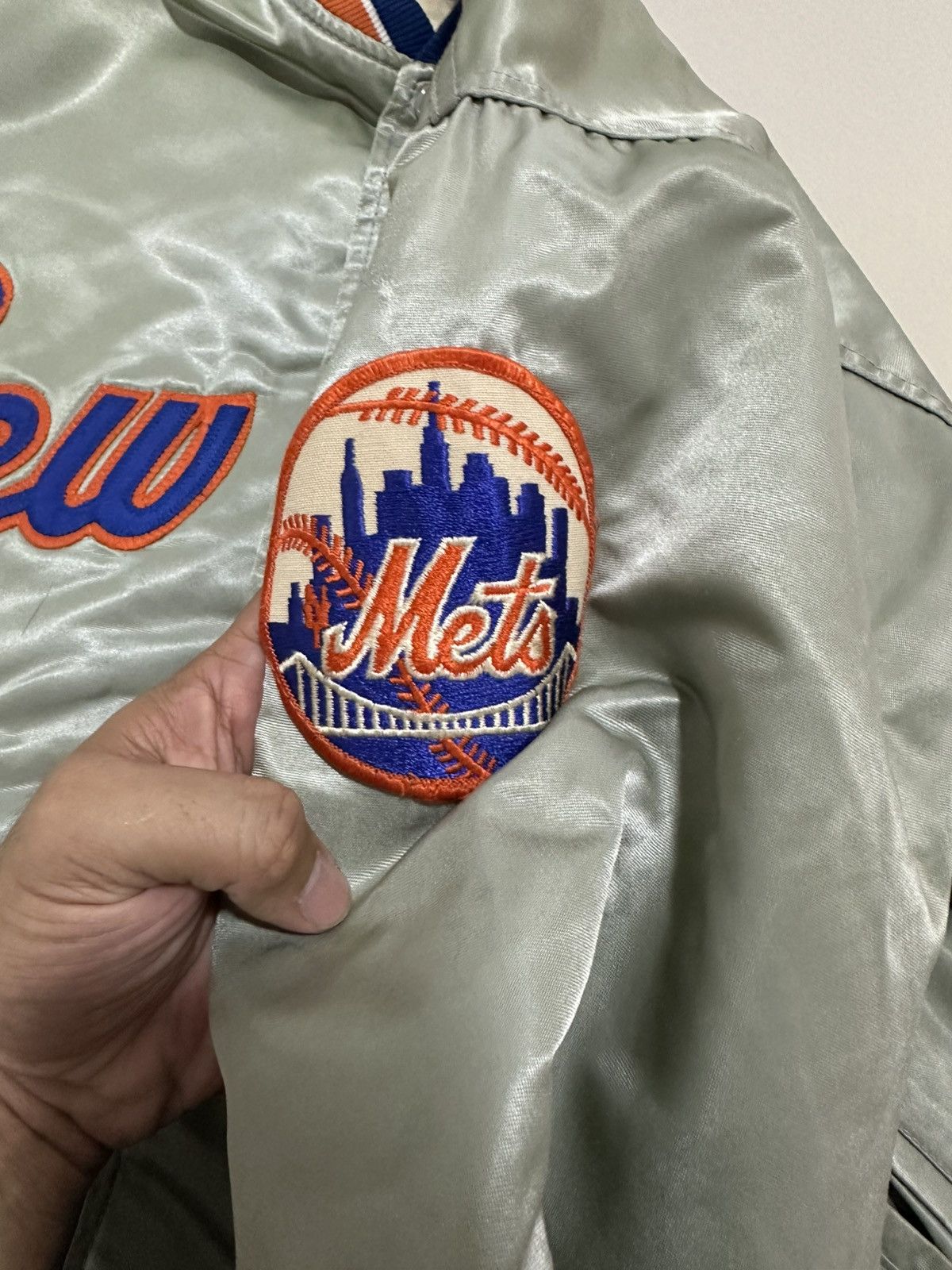 NFL Vintage 90’s MLB New York Mets Bomber varsity Jacket Design Size US S / EU 44-46 / 1 - 9 Thumbnail