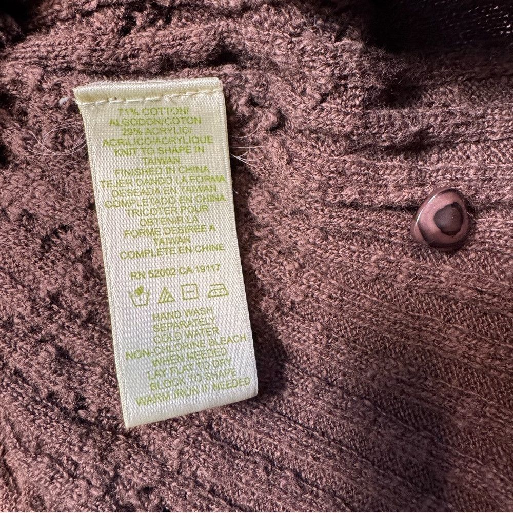 Other Sigrid Olsen Knit Cotton Short Sleeve Collared Brown Cardig Size S / US 4 / IT 40 - 8 Thumbnail
