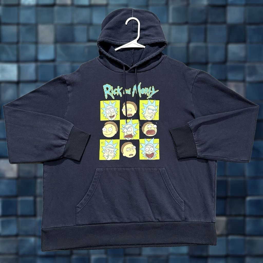 Vintage Rick and Morty Sweatshirt Mens XL Navy Blue Cartoon Pullover Adult Swim Fleece Size US XL / EU 56 / 4 - 1 Thumbnail