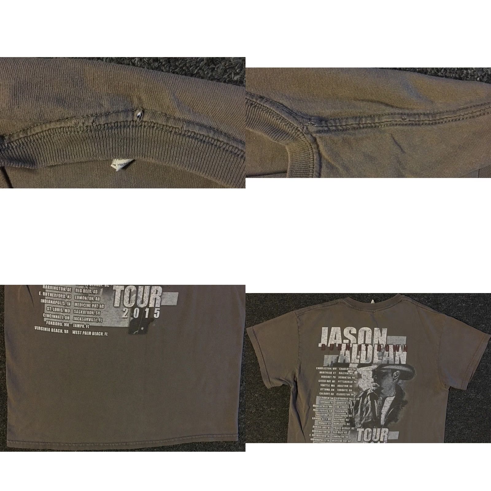 Vintage VINTAGE Jason Aldean 2015 Tour Faded Shirt S Cowboy Concert Biker Grunge AOP 90s Y2K Shirt Mens Brown 70s 80s Band Music Tour Concert George Strait Size US S / EU 44-46 / 1 - 8 Thumbnail