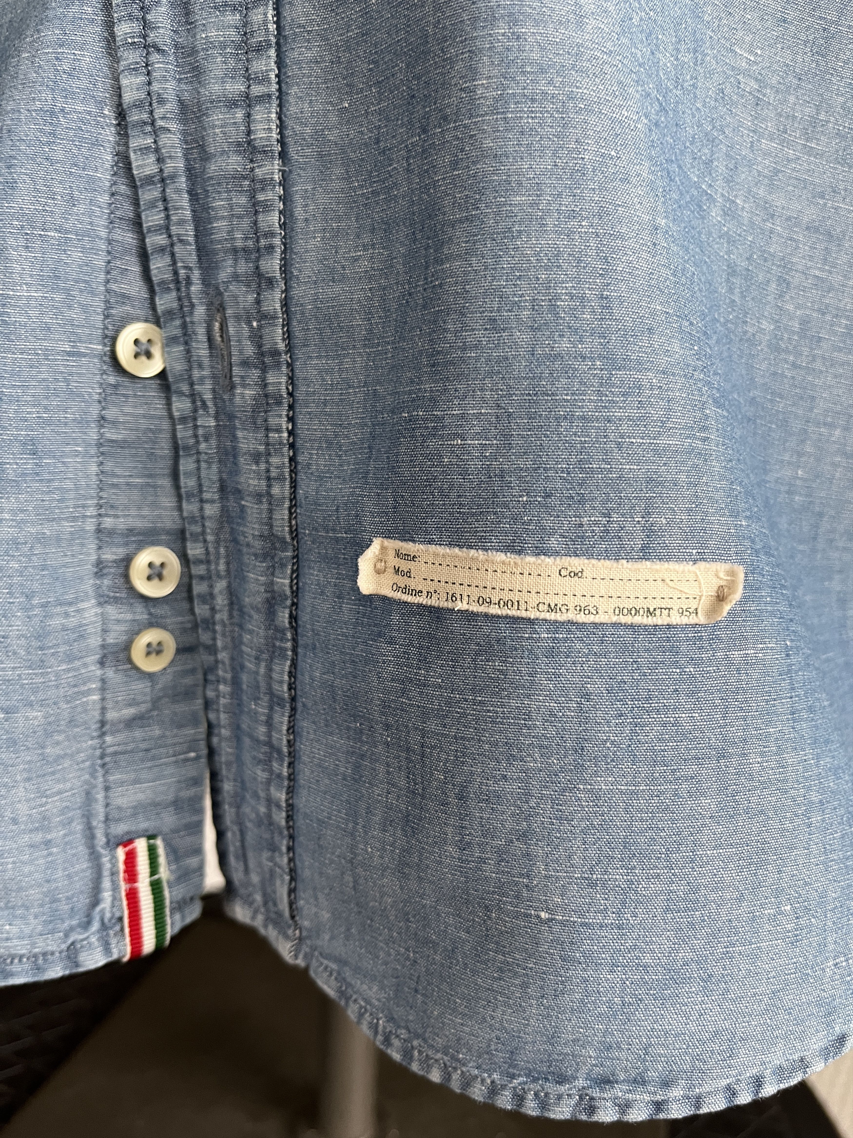 Tintoria Mattei Tintoria Mattei 954 L/S Blue Denim Shirt Size US M / EU 48-50 / 2 - 6 Thumbnail