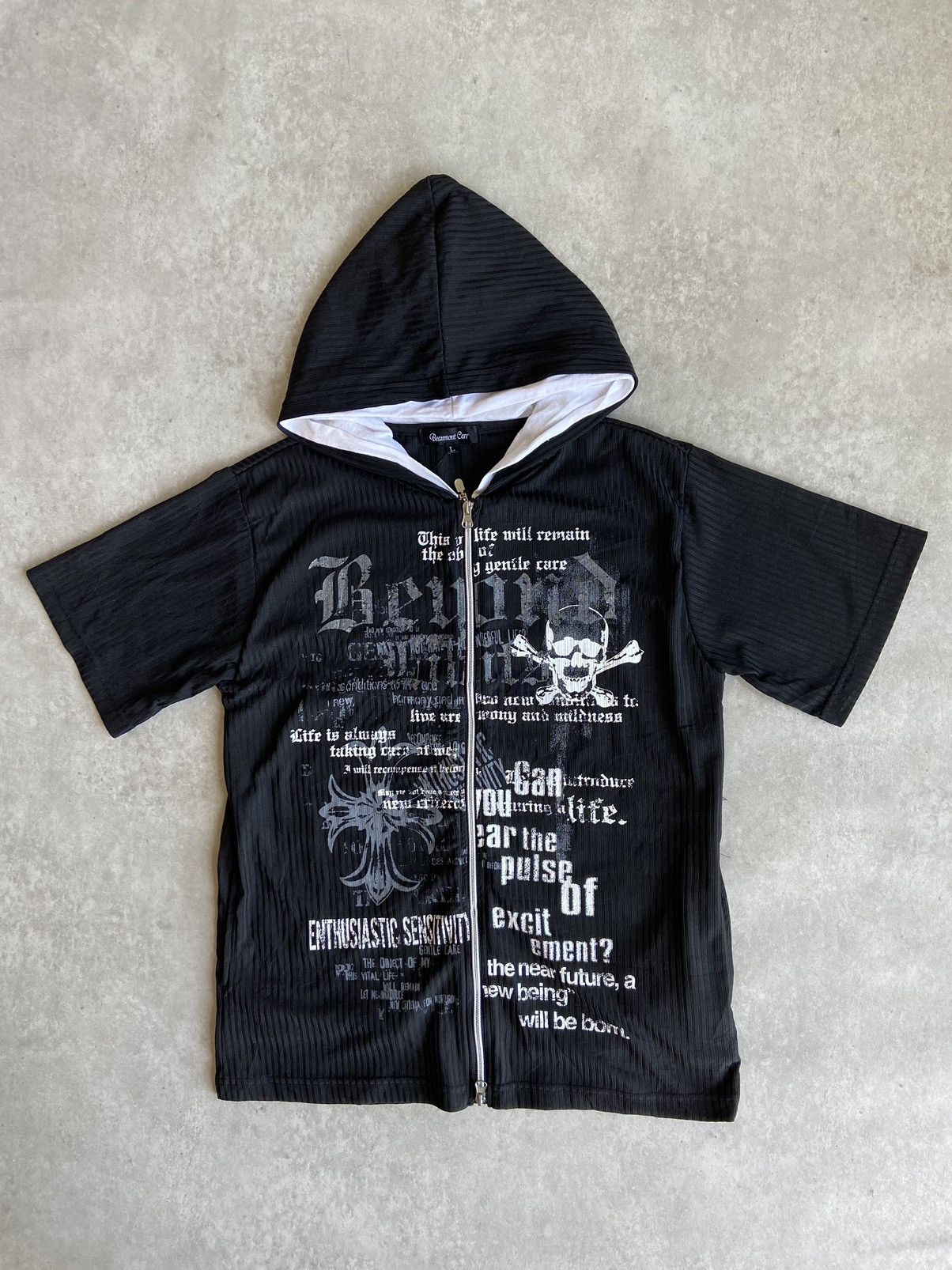 If Six Was Nine × Japanese Brand × Le Grande Bleu (L.G.B.) Beaumont Carr Short Hoodie Ifsixwasnine Style PunkGothc Size US L / EU 52-54 / 3 - 1 Thumbnail