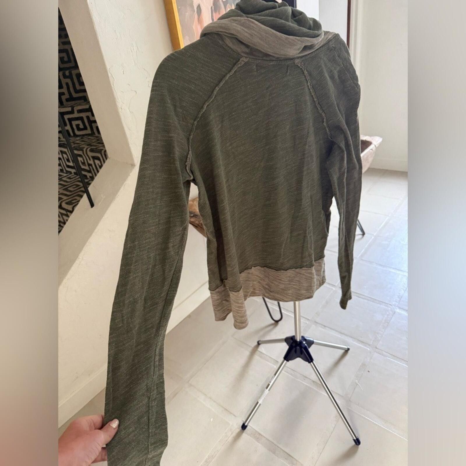 Free People Free People Beach Cocoon Cowl Pullover Two Body M/L Green Size M / US 6-8 / IT 42-44 - 9 Thumbnail