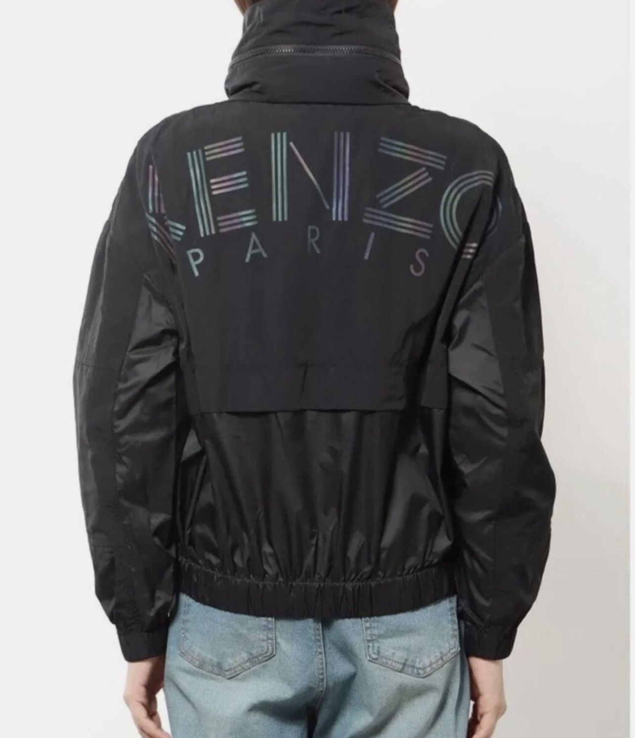 Kenzo Kenzo Lightweight Nylon Bomber Jacket Windbreaker Big Logo Size XS / US 0-2 / IT 36-38 - 1 Thumbnail