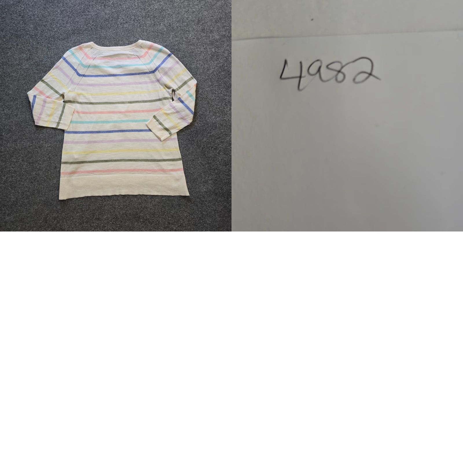 Talbots Talbots Sweater Women Size S White Pink Stripe Rainbow Casual Capsule Career Size S / US 4 / IT 40 - 8 Thumbnail