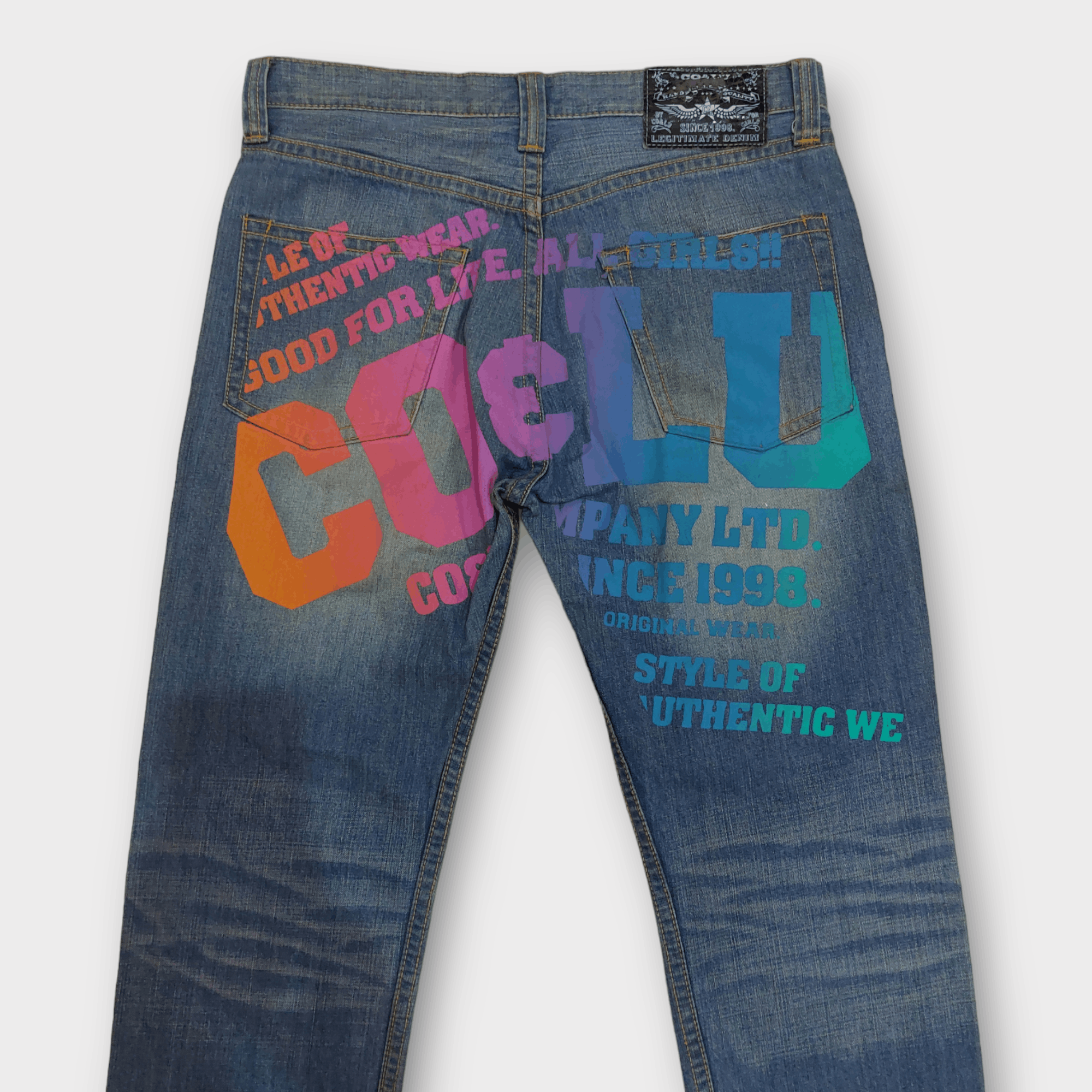 Vintage Japanese Co & Lu Big Logo Jeans Size US 34 / EU 50 - 1 Thumbnail