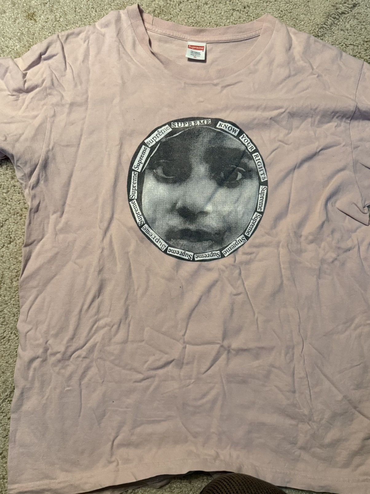 Supreme Supreme Know Your Rights T Shirt XL Pink Size US XL / EU 56 / 4 - 1 Thumbnail