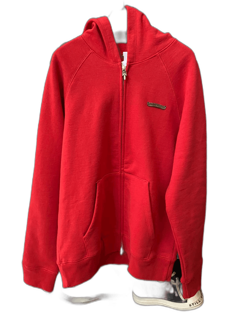 Chrome Hearts Chrome Hearts Red Zip-Up Hoodie Jacket Size US S / EU 44-46 / 1 - 1 Thumbnail