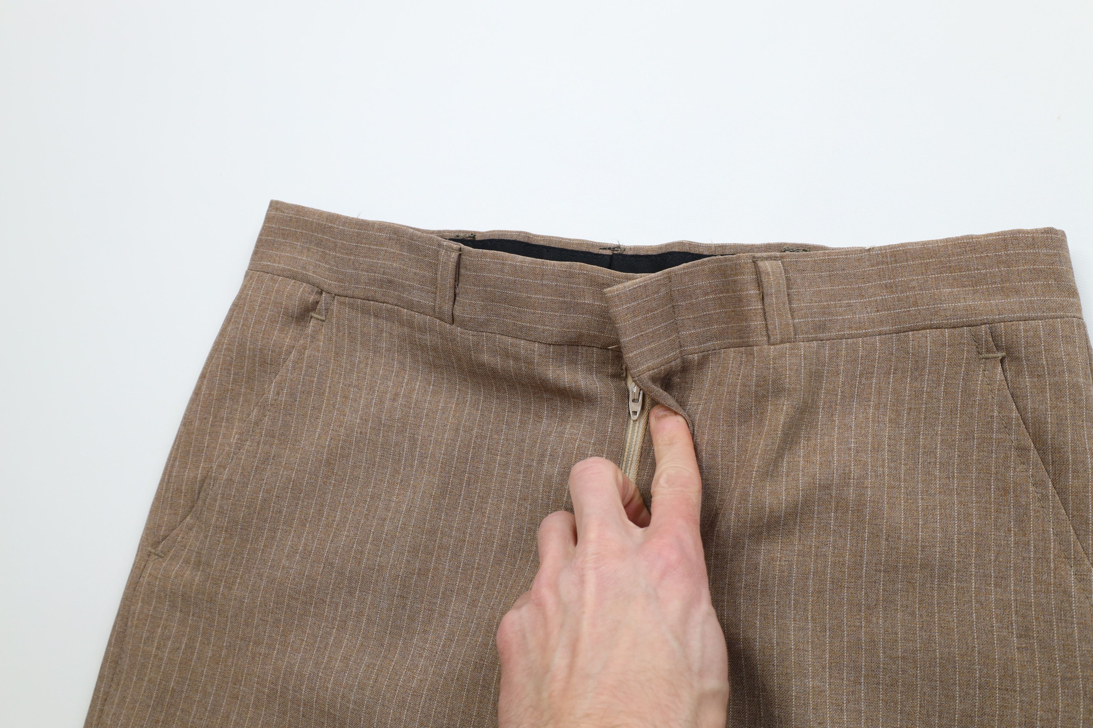 Vintage Vintage 70s Streetwear Knit Wide Leg Chino Pants Beige USA Size US 34 / EU 50 - 8 Thumbnail