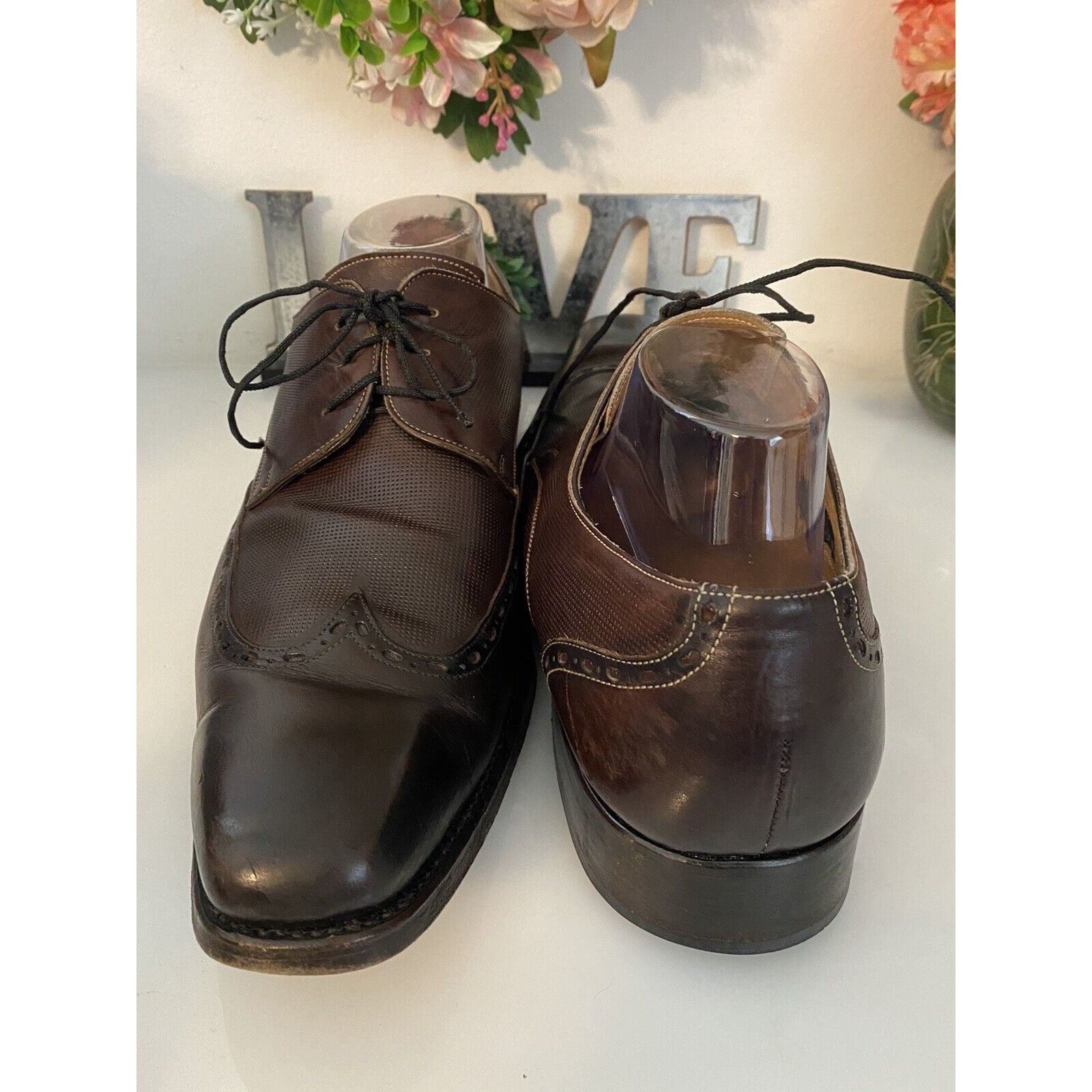 Vintage Calzoleria Harris Italy Barney's NY Handmade Oxford Wing Tip Size US 10.5 / EU 43-44 - 14 Thumbnail
