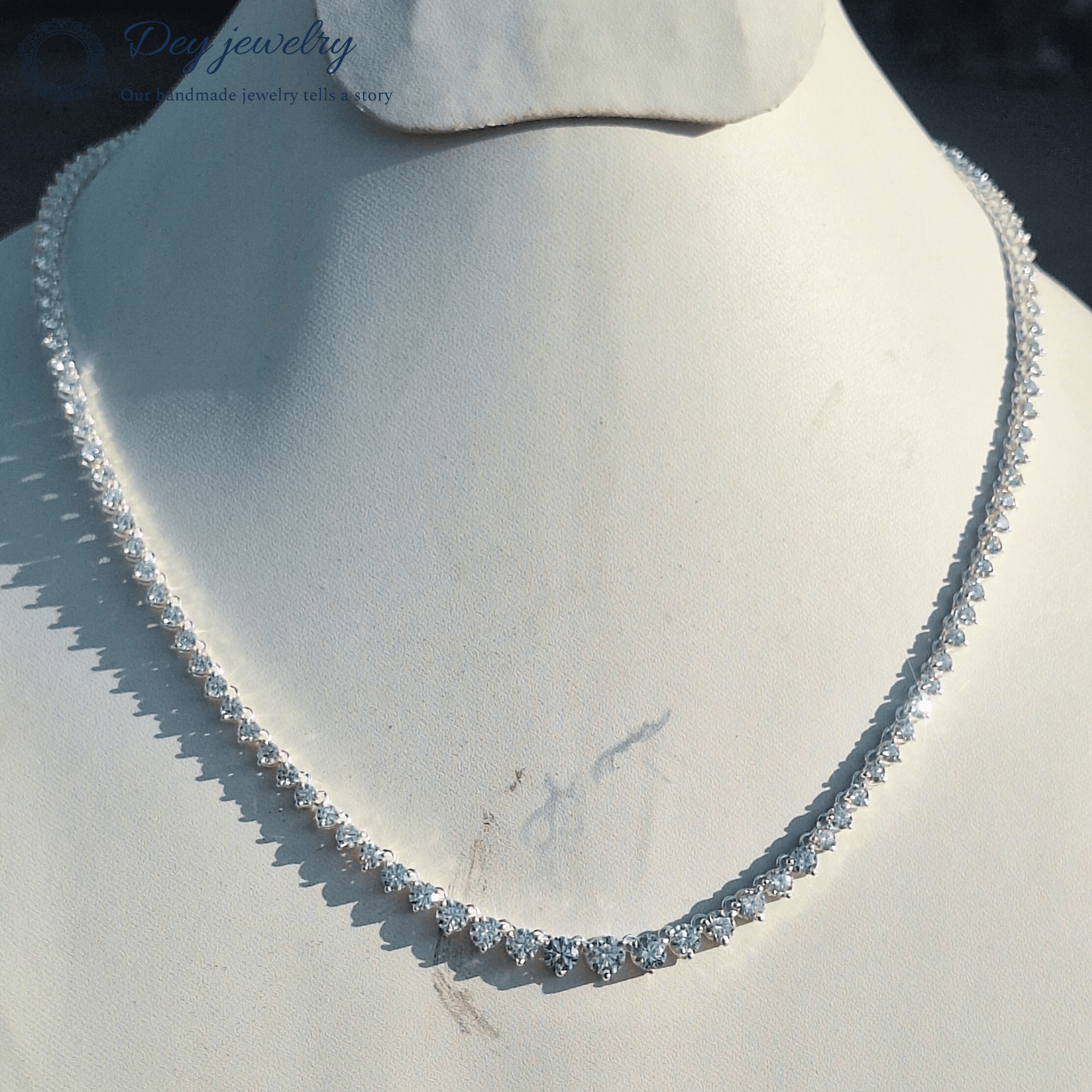 Other Graduate moissanite Diamond Tennis Necklace Size ONE SIZE - 3 Thumbnail