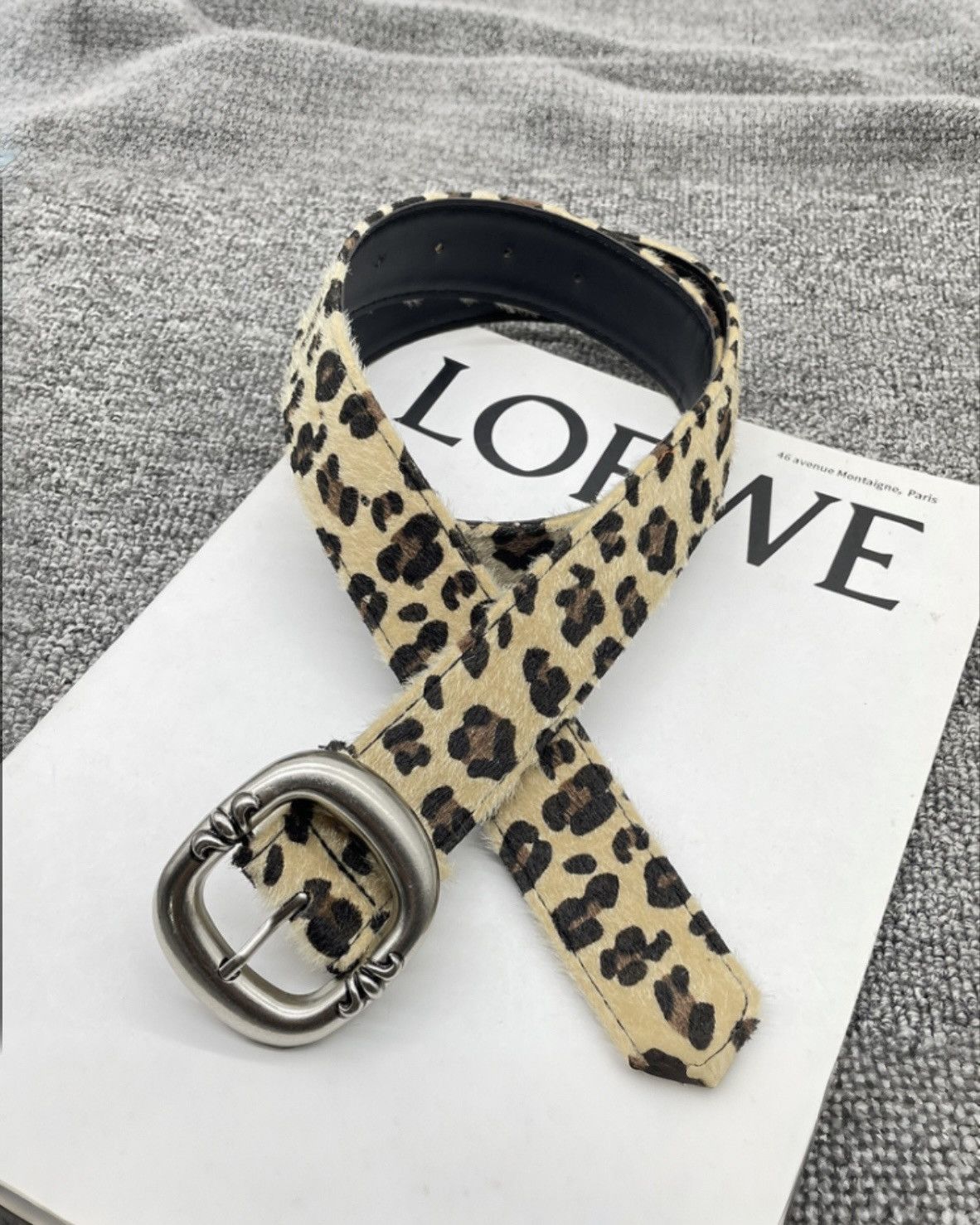 Japanese Brand Cheetah print belt Size ONE SIZE - 2 Thumbnail