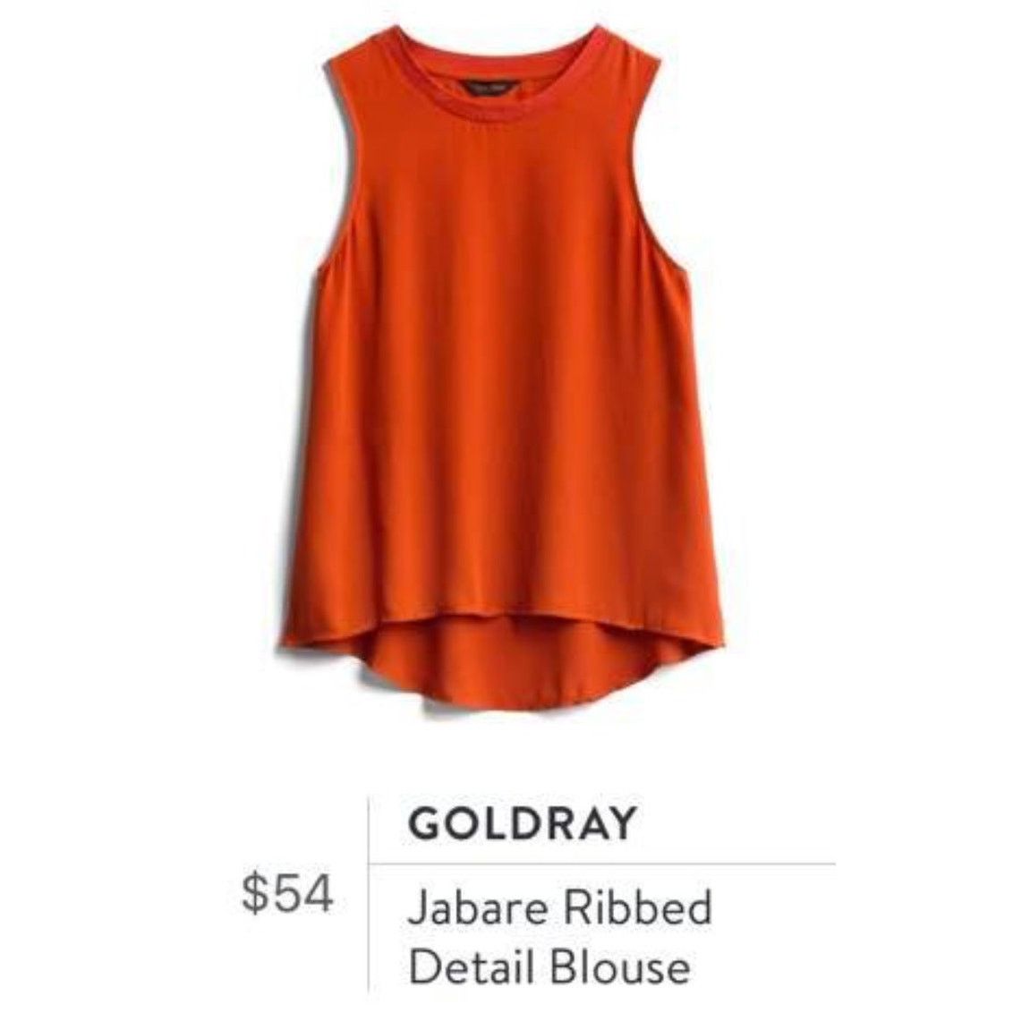 Other GOLDRAY Jabare Ribbed Detail Blouse Stitch Fix High Low Hem Size S / US 4 / IT 40 - 7 Thumbnail