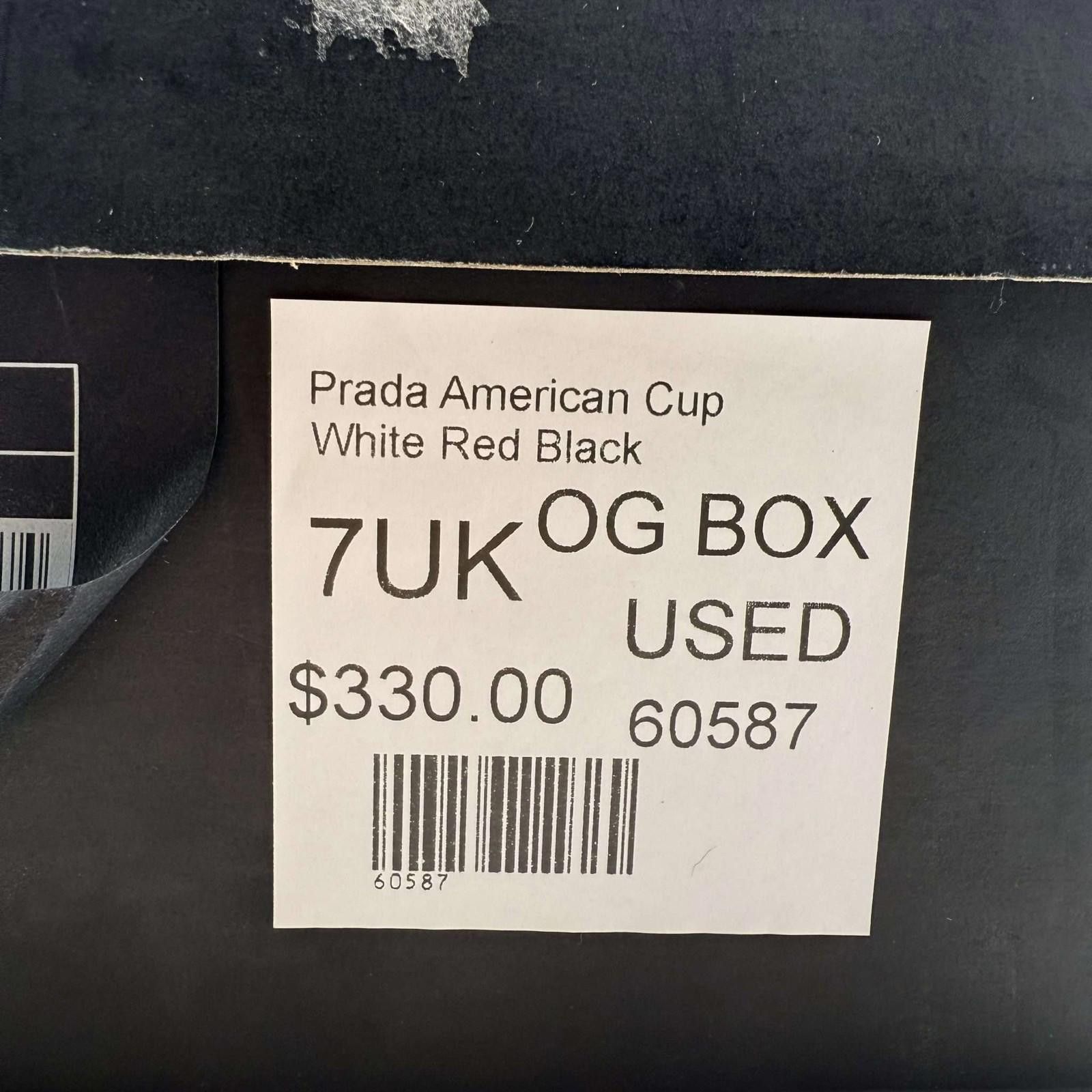 Prada Prada American Cup White Sneakers UK 7 Used with Box Size US 8 / EU 41 - 10 Thumbnail