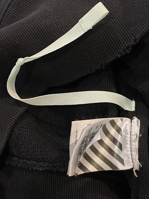 Off White Off White Champion Hoodie Black Grailed