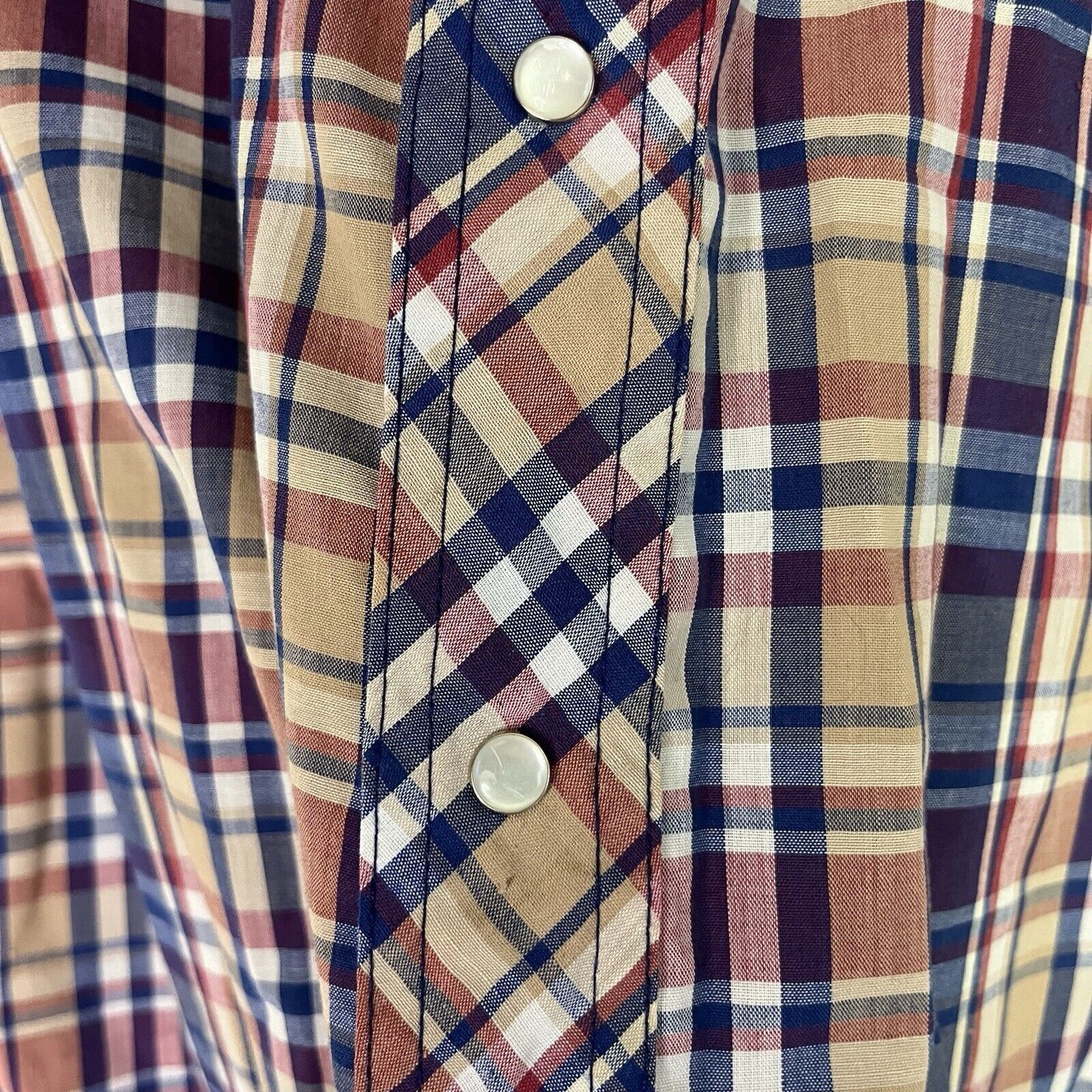 Wrangler Vintage 90’s Short Sleeve Plaid Western Shirt Size US L / EU 52-54 / 3 - 4 Thumbnail