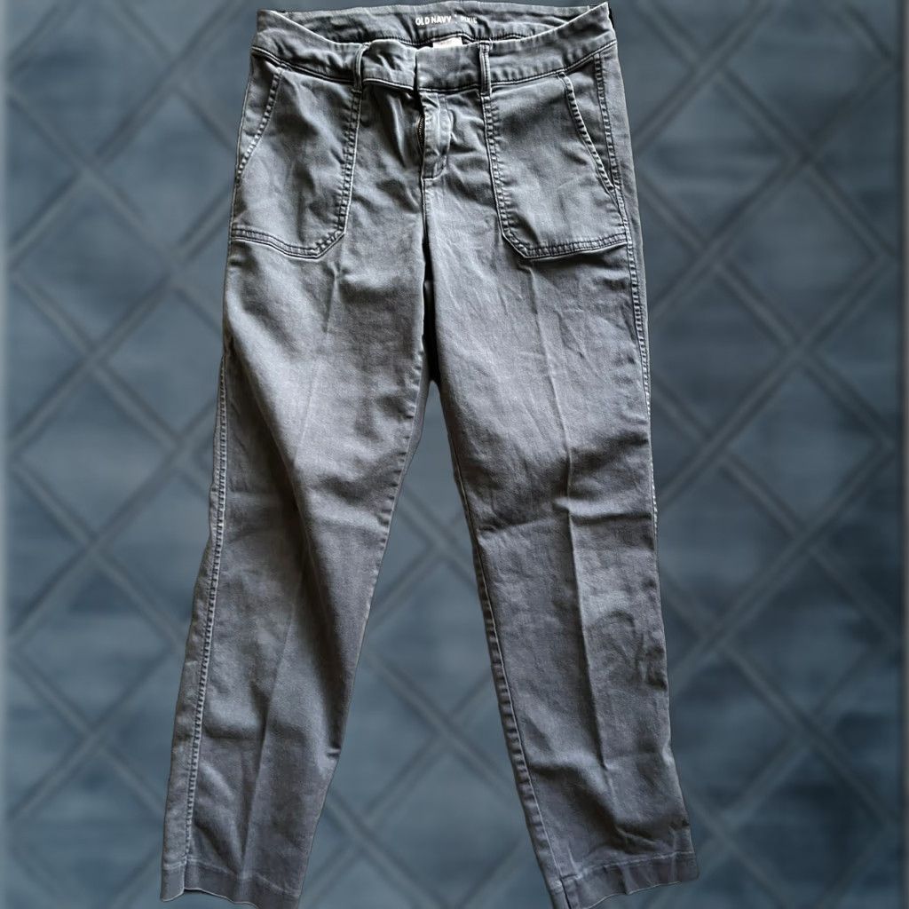 Old Navy VINTAGE Old Navy Pixie Ankle Pants Women Size 6 Gray High Rise Slim Pockets 90s Womens Size 28" / US 6 / IT 42 - 1 Thumbnail