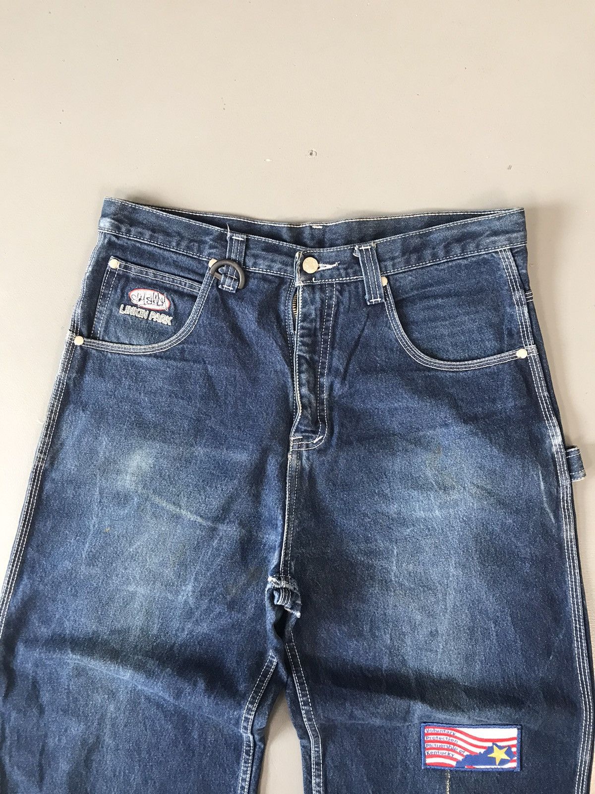 Vintage Vintage Eminem linking park SpellOut denim Size US 35 - 7 Thumbnail