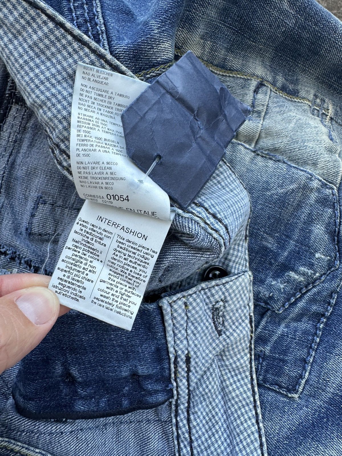 Vintage High Everyday Couture Distressed Jeans Italy Carpenter Cargo Size 34" / US 12 / IT 48 - 14 Thumbnail