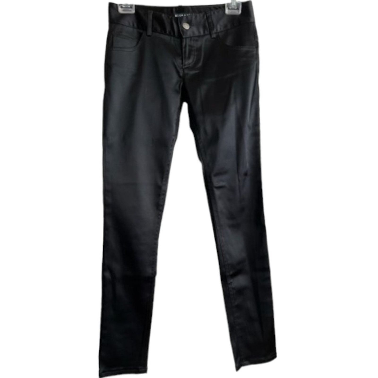 Alice + Olivia ALICE + OLIVIA Black Low-Rise Skinny Leg Pants, XS/US0/W27 Size 25" / US 0 / IT 36 - 2 Thumbnail