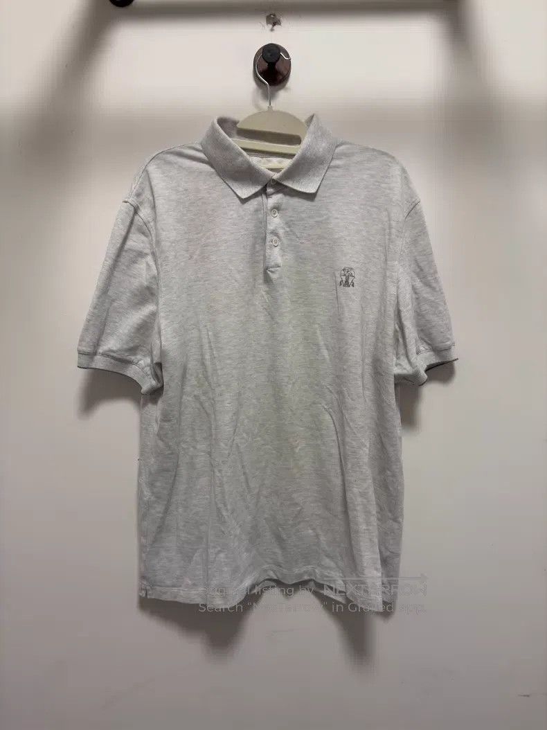 Brunello Cucinelli Brunello Cucinelli Solid color logo print short sleeve Pol Size US XL / EU 56 / 4 - 1 Thumbnail