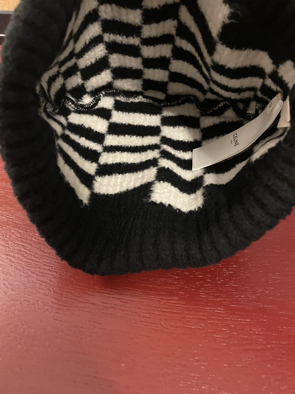 Celine SS21 ‘The Dancing Kid’ Check Runway Beanie Size ONE SIZE - 3 Thumbnail