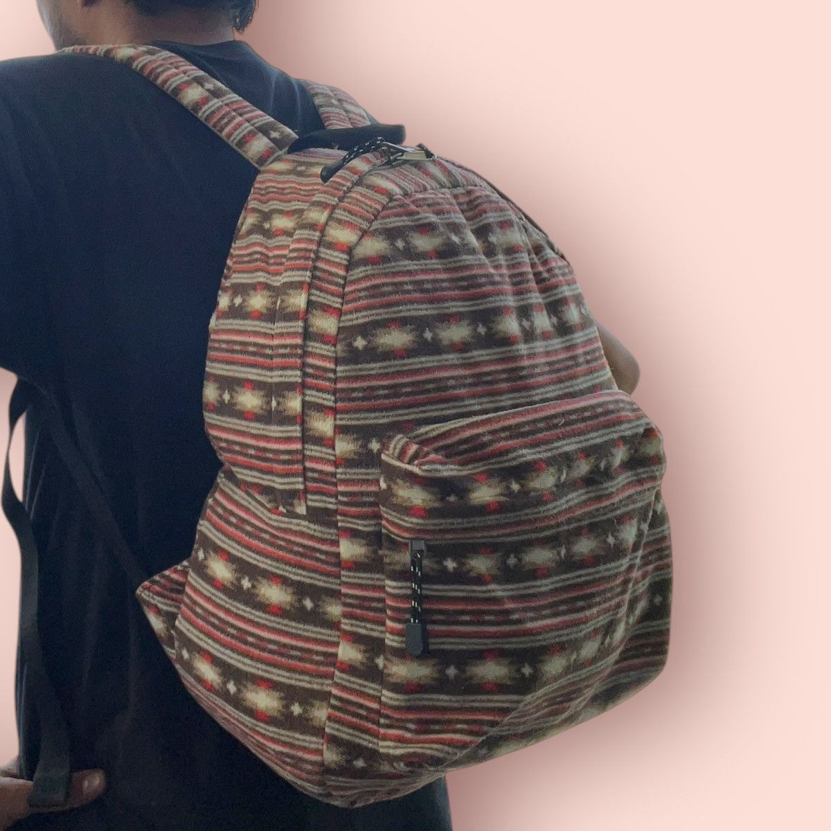Japanese Brand × Jun Takahashi × Uniqlo VINTAGE UNIQLO NATIVE NORDIC MICRO FLEECE BACKPACK Size ONE SIZE - 24 Thumbnail