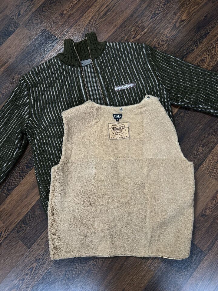 Dolce & Gabbana Dolce&Gabbana Cardigan Lining Lamb Fur Brown Size M Size US M / EU 48-50 / 2 - 21 Thumbnail