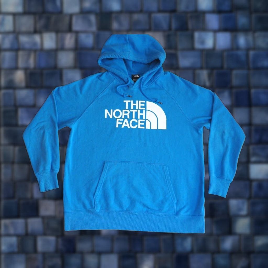 The North Face THE NORTH FACE Half Dome Sky Blue Logo Outdoor Hoodie Sweatshirt Womens L Large Size L / US 10 / IT 46 - 1 Thumbnail