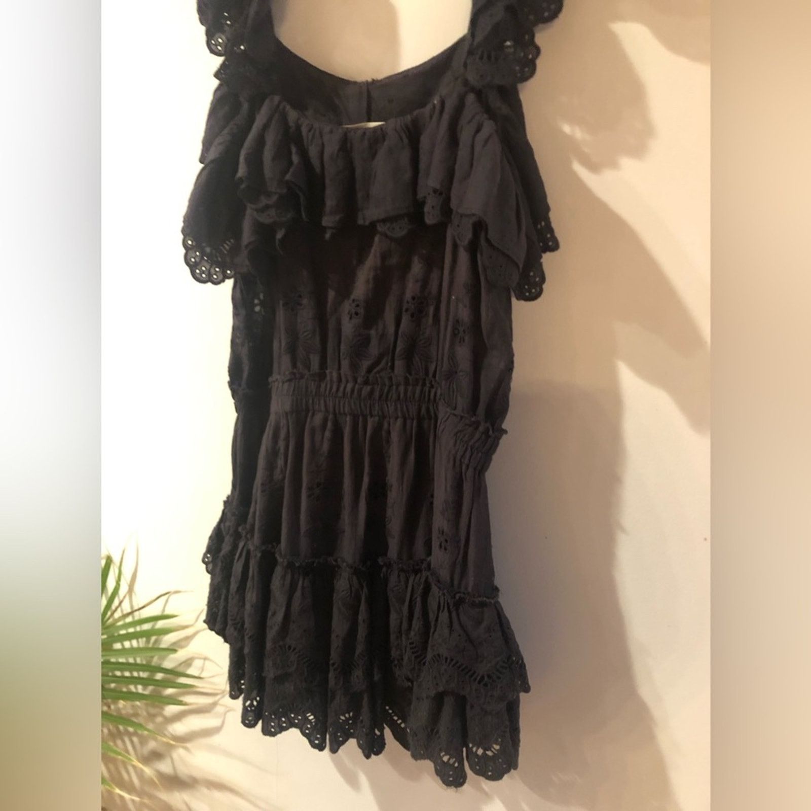 LoveShackFancy Loveshackfancy knitted embroidered dress in black xxs Size XXS / US 00 / IT 34 - 6 Thumbnail
