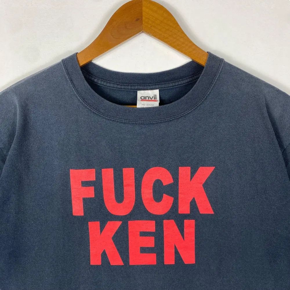Band Tees Vintage 00's FUCK KEN Pizza Of Death Records Faded Tee Shirt Size US M / EU 48-50 / 2 - 2 Thumbnail