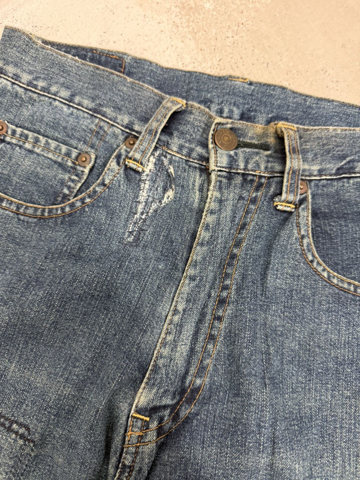 Hysteric Glamour HYSTERIC GLAMOUR Flare Heavy Stitch Boro Denim Jeans Size US 30 / EU 46 - 21 Thumbnail