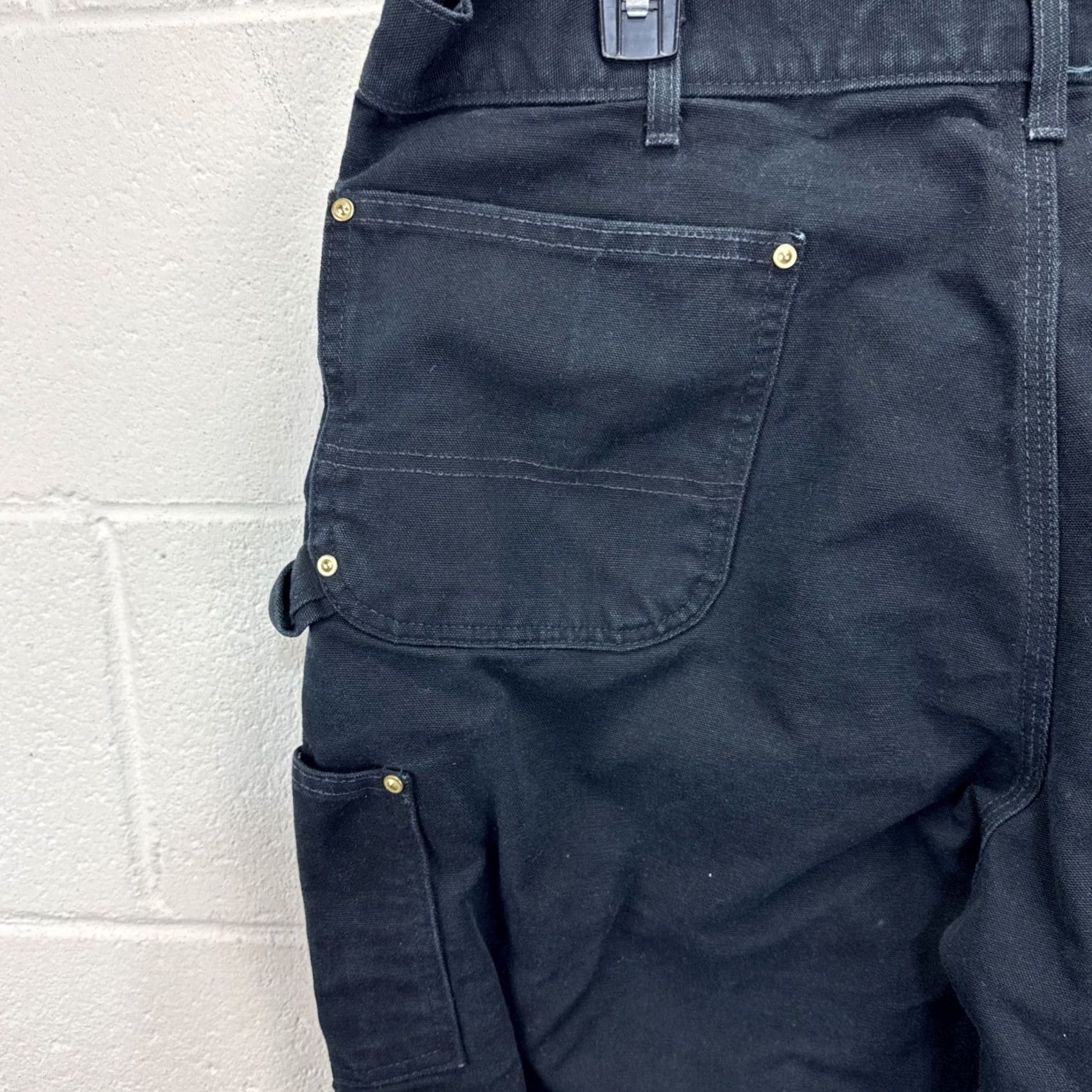 Carhartt VINTAGE Carhartt B01 USA Men's 40 x 30 Black Canvas Duck Double Knee Carpenter Pants Size US 40 / EU 56 - 7 Thumbnail