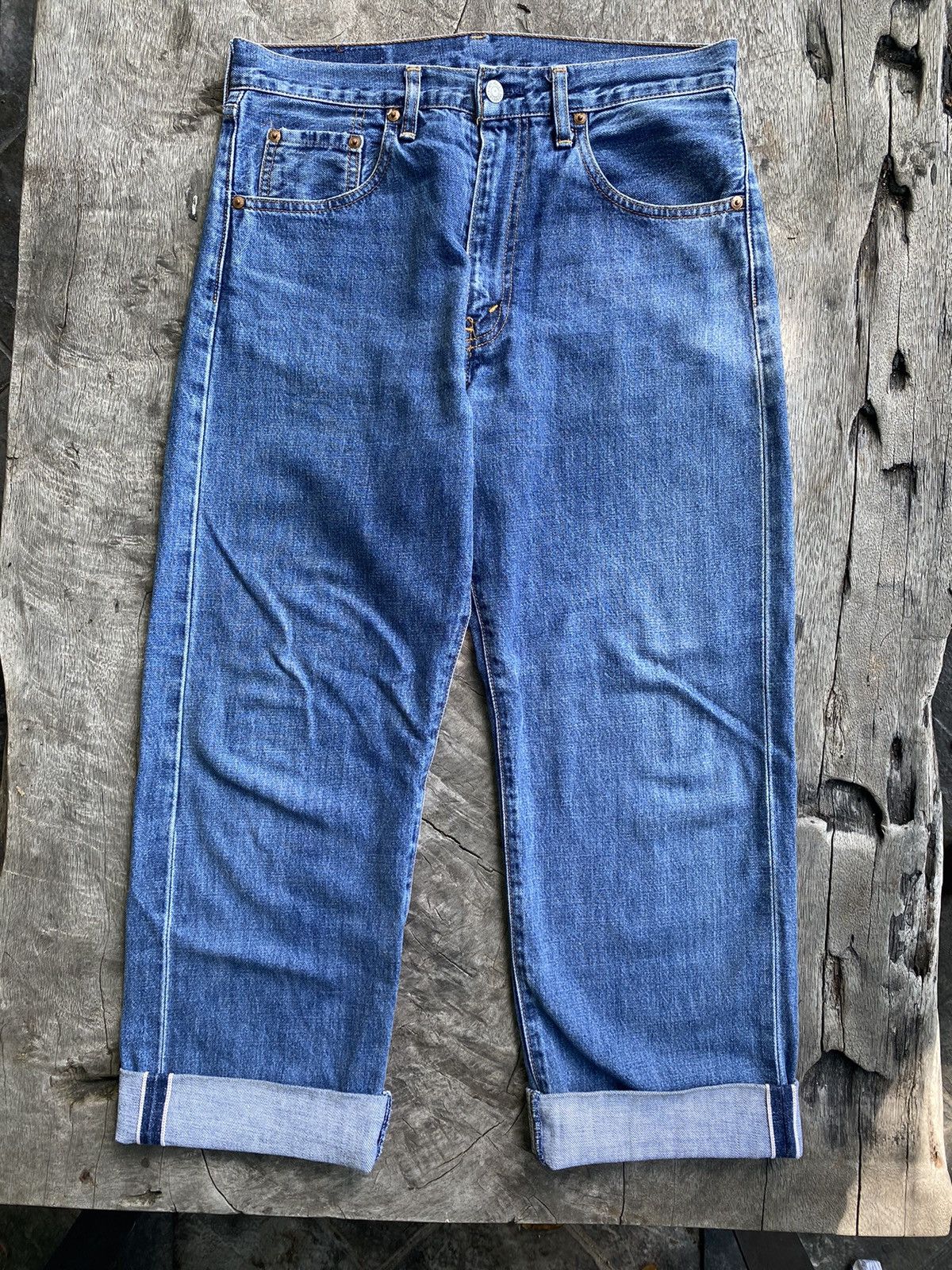 Levi's × Levi's Vintage Clothing × Vintage VINTAGE LEVIS 502 BIG E SELVEDGE WITH BUTTON J22, RARE Size US 32 / EU 48 - 8 Thumbnail