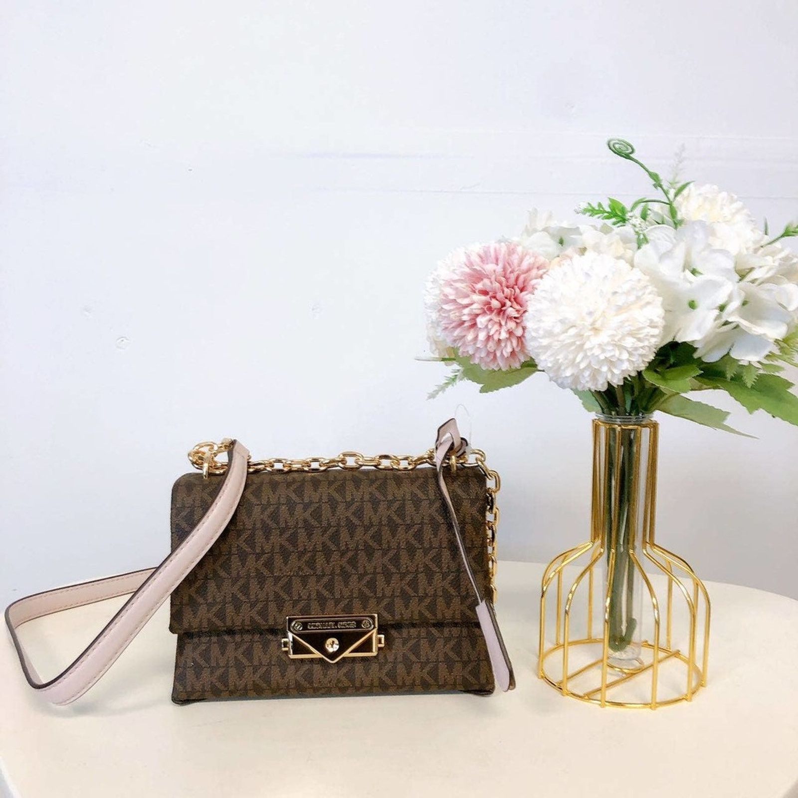 Michael Kors Michael Kors 35F2G0EC5B CECE EXTRA SM LEATHER CROSSBODY BLUS Size ONE SIZE - 3 Thumbnail