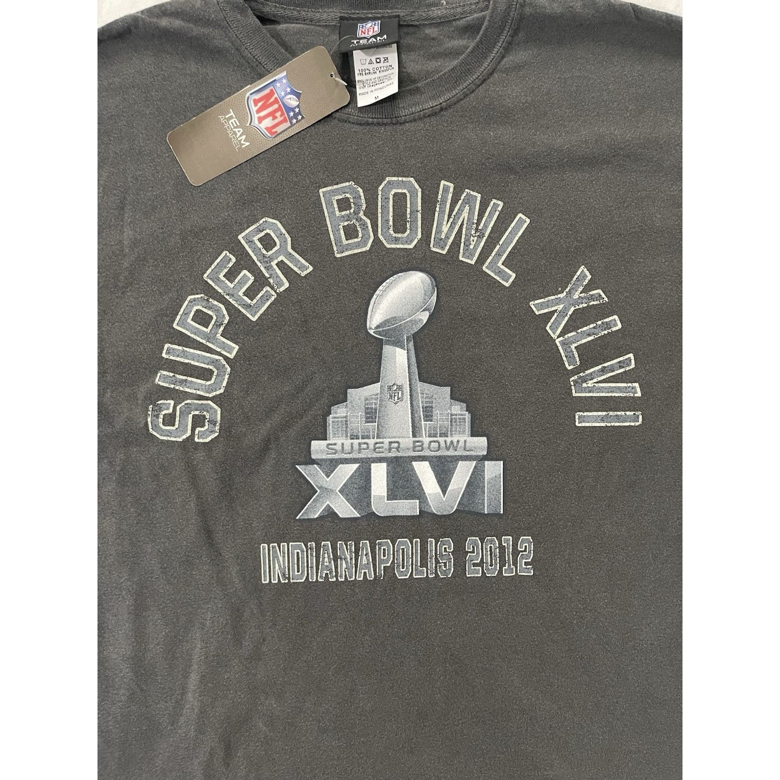 NFL NWT Super Bowl XLVI Indianapolis 2012 Gray ShirT NFL Size M Size US M / EU 48-50 / 2 - 2 Thumbnail