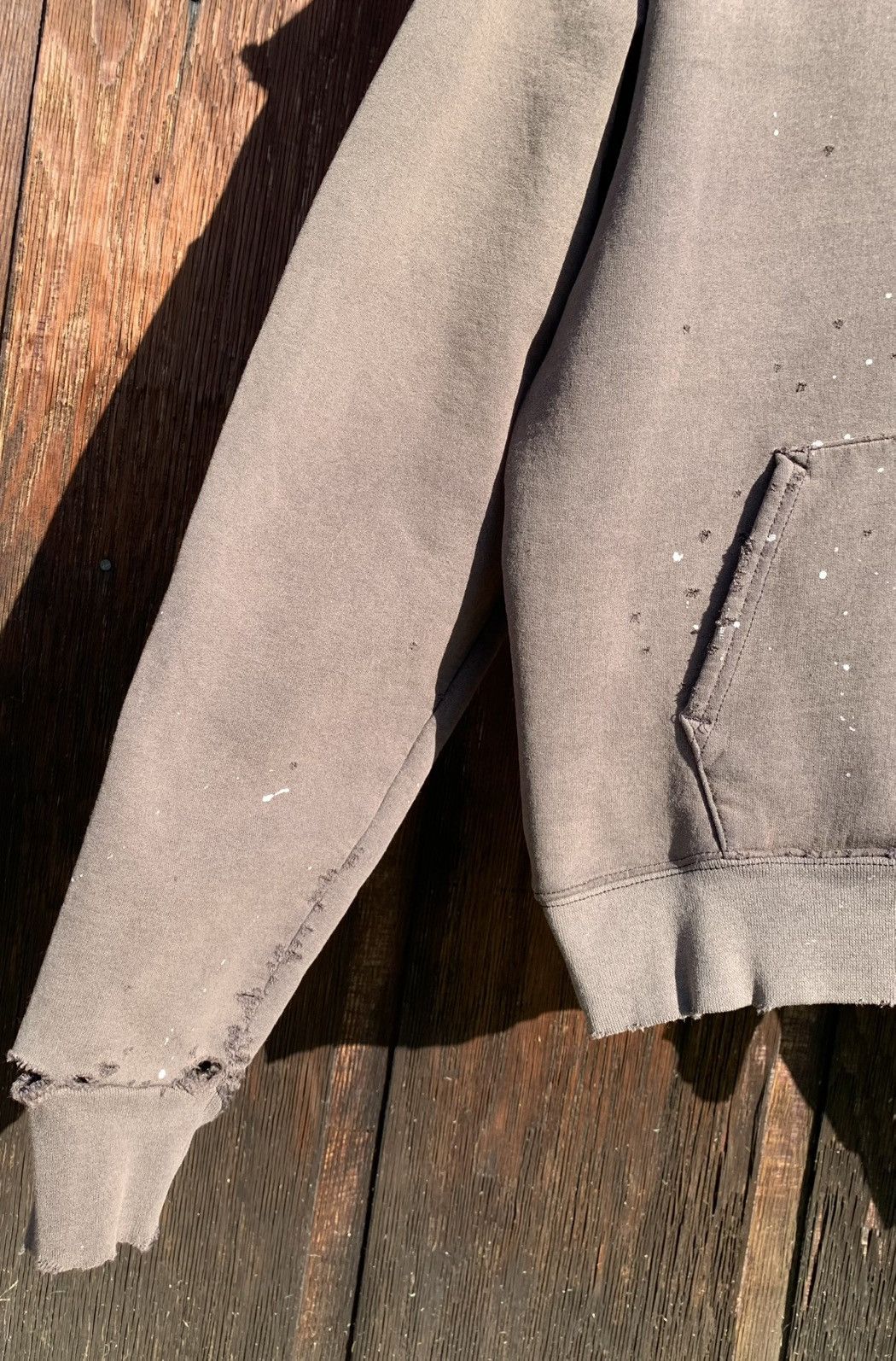 Vintage Vintage Thrashed Sun Faded Blank Hoodie 90s Paint Boxy M Size US M / EU 48-50 / 2 - 4 Thumbnail