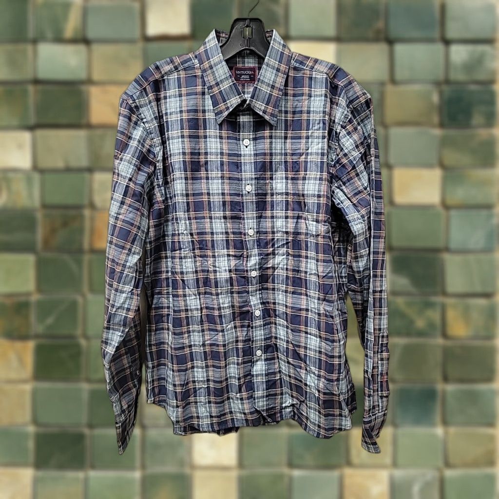 UNTUCKit UNTUCKit Button-Up Plaid Shirt Mens M Long Sleeve Casual Size US M / EU 48-50 / 2 - 1 Thumbnail