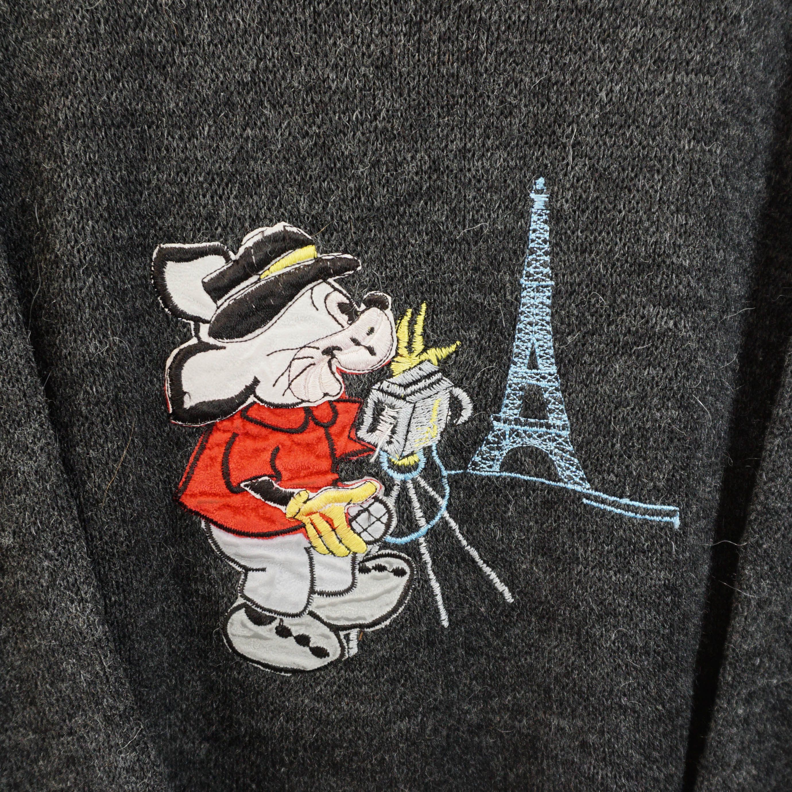 Vintage Archive 1990's Knitted Embroidery Sweater Size US S / EU 44-46 / 1 - 2 Thumbnail