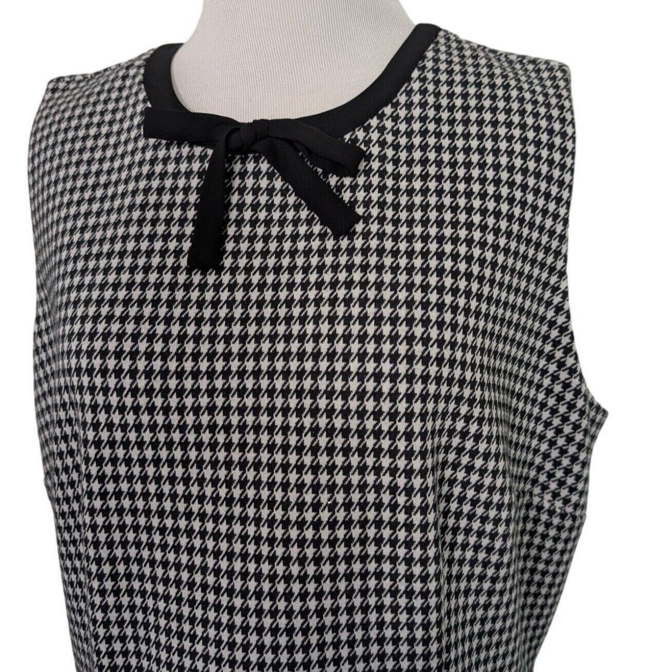 Talbots NEW Talbots Houndstooth Dress Womens Petite Size 14 Black Size XL / US 12-14 / IT 48-50 - 2 Thumbnail