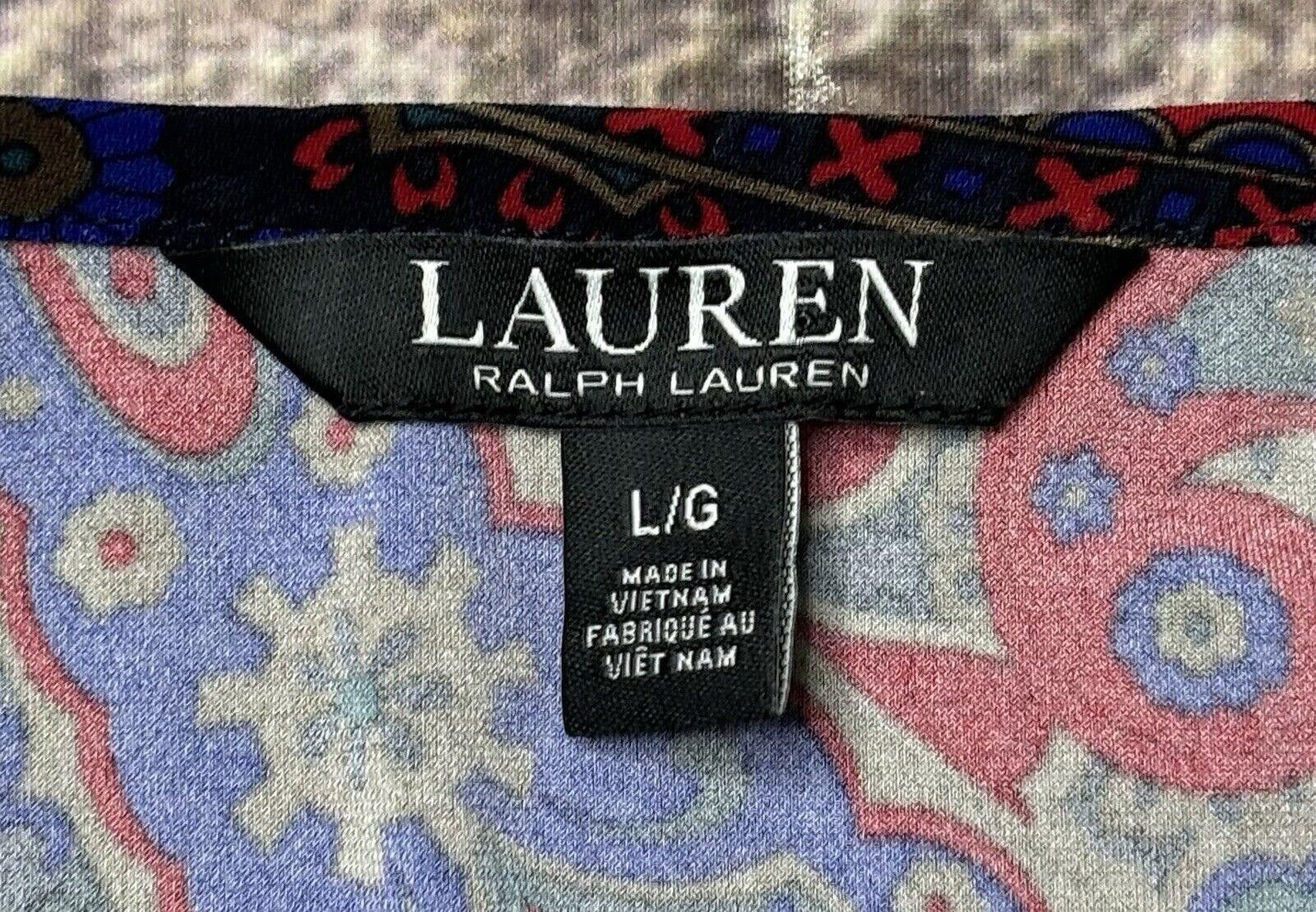 Lauren Ralph Lauren Lauren Ralph Lauren Blouse Top Womens Large Black Label Tie Size L / US 10 / IT 46 - 2 Thumbnail