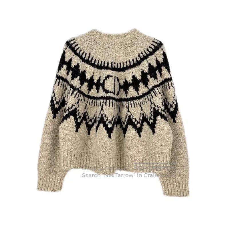 Dior Dior Beige half-wool sweater Size S / US 4 / IT 40 - 2 Thumbnail