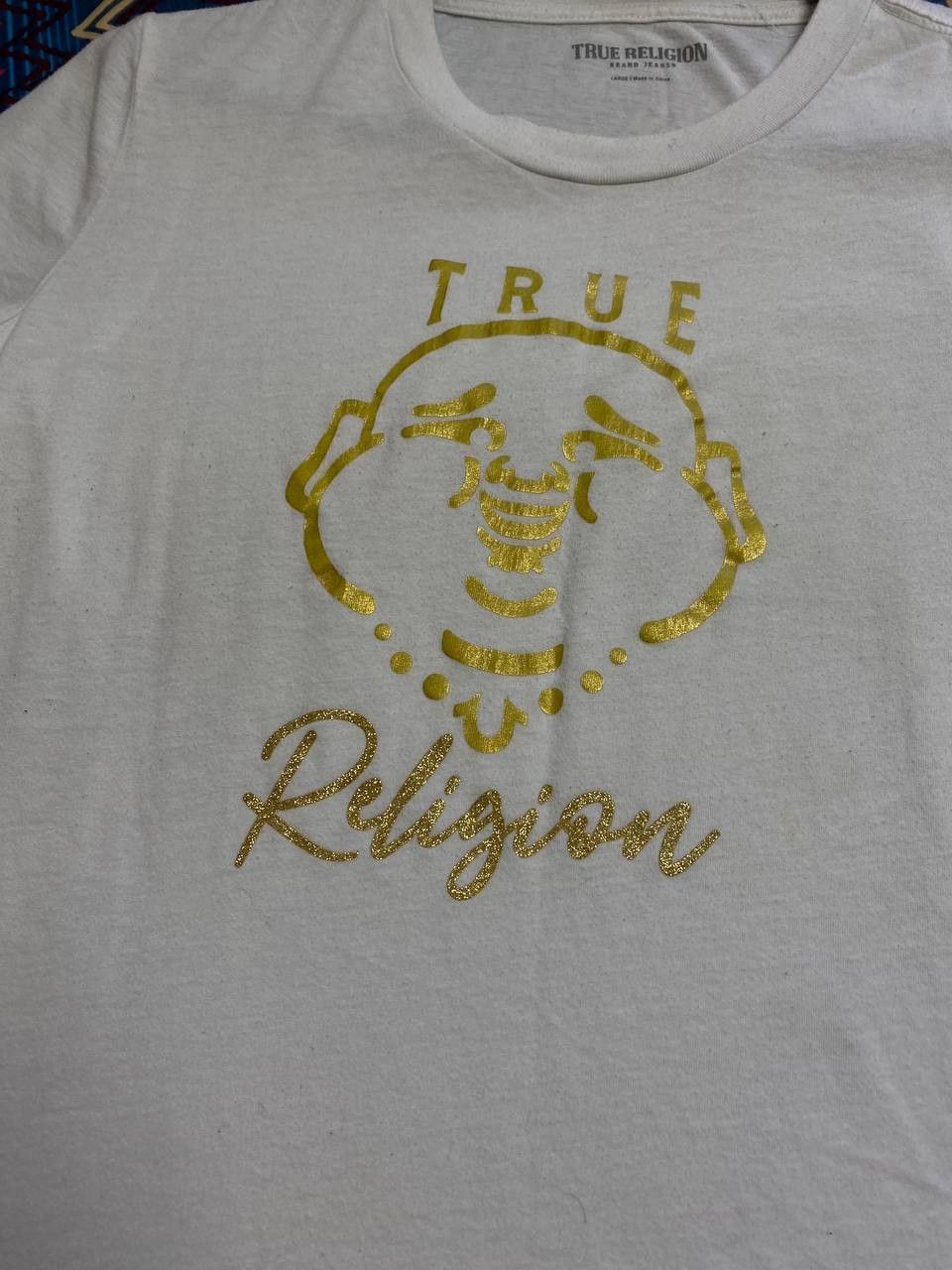 True Religion × Vintage True Religion Brand Jeans Graphic Tee Vintage Streetwear Size L / US 10 / IT 46 - 16 Thumbnail
