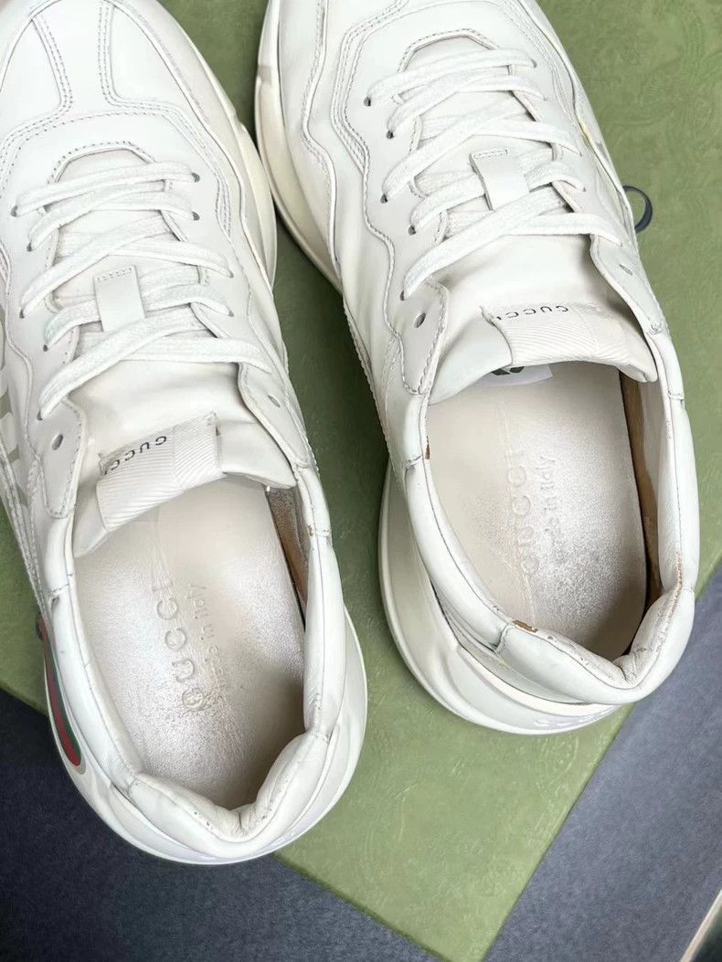 Gucci GUCCI Rhyton Logo Sneakers Size 41 White-2506 Size US 10.5 / EU 43-44 - 4 Thumbnail
