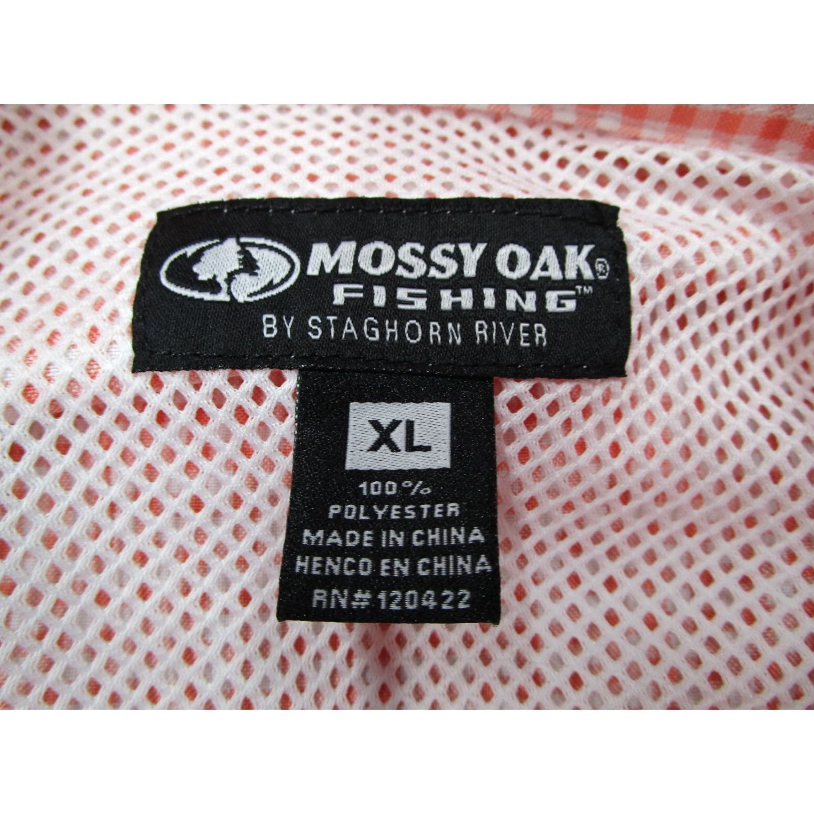 Vintage Mossy Oak Shirt Mens XL Pink Button-Up Check Long Sleeve - Fishing Staghorn River Performance Casual Shirt Men Size US XL / EU 56 / 4 - 3 Thumbnail