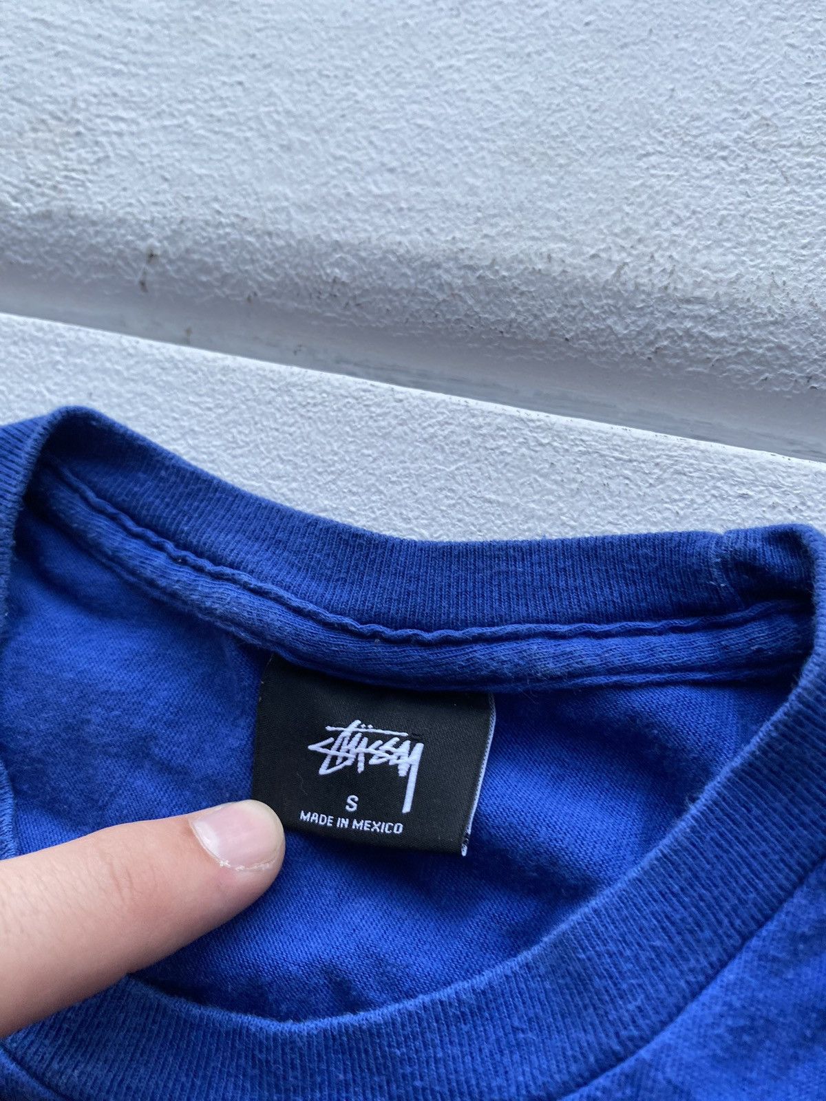 Stussy × Vintage 00s Stussy Worldwide Blue Tour 1980 Logo T Shirt Mens Small Size US S / EU 44-46 / 1 - 3 Thumbnail