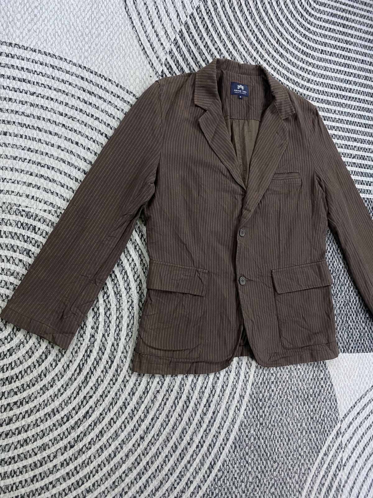 Hang Ten Vintage Hang Ten Double Button Striped Blazer Coat Size US M / EU 48-50 / 2 - 3 Thumbnail